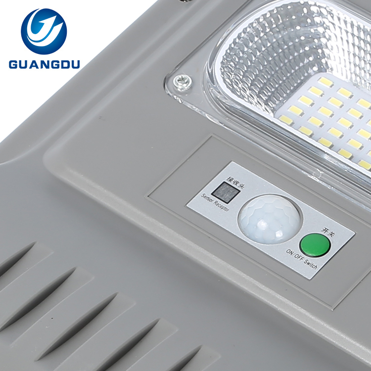 Alto lumen ip65 impermeable al aire libre 20w 40w 60w integrado todo en una luz de calle solar llevada