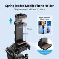Trépied de téléphone de 70 pouces pour enregistrement, trépied de bâton de Selfie avec support de téléphone à distance trépied de voyage Flexible pour Vlog vidéo