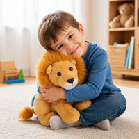 Fabricant d'animaux en peluche à haute restauration Peluches lion personnalisées avec une faible quantité minimale de commande et des détails réalistes pour votre marque