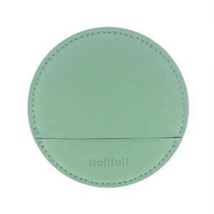 Espejo pequeño de piel sintética para mujer, espejo redondo pequeño de color rosa con Funda de cuero, portátil para maquillaje - Product Image 5