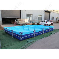 Bâche avec logo de piscine hors sol PVC piscine avec cadre métallique piscine flexible bâche pliable à haute résistance