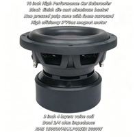 Subwoofer de voiture OEM d'usine 10 pouces 1500W RMS Double 2/4 Ohm Bobine vocale en aluminium noir 12V DC Haut-parleur audio de voiture Basses de voiture