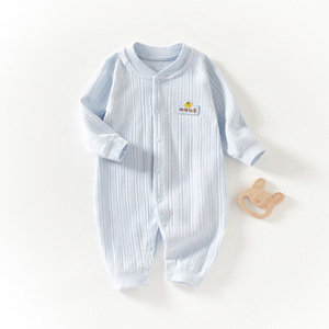 Combinaisons pour bébé en coton pur sans couture, vêtements pour nouveau-nés, printemps automne, combinaison tricotée unisexe, couche de base - Product Image 3