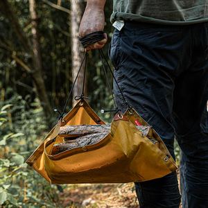 Sac de Collecte de <span class=keywords><strong>Bois</strong></span> de <span class=keywords><strong>Chauffage</strong></span> Chuanyeren en Toile Cirée Imperméable, Multifonctionnel, pour Camping en Plein Air, avec Plateau de Rangement - Product Image 3