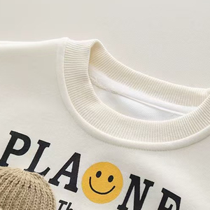 2025新款洋气两件套纯棉春季毛衣套装婴儿儿童圆领衬衫温暖天气 - Product Image 4