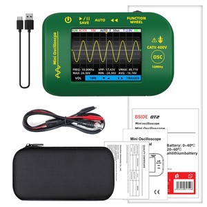 Oscilloscope numérique portable TTLTES BSIDE OT2 Mini à trace unique avec sonde, écran couleur rechargeable, 10 MHz, fréquence d'échantillonnage 48M, 320x240 - Product Image 5