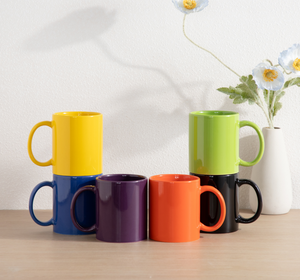 Mug en céramique émaillée de couleur unie brillante, impression de logo personnalisé, tasse promotionnelle, vente en gros, boîte cadeau, usine - Product Image 5