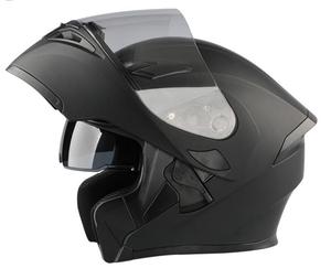 Werks-OEM-Flip-Up-Vollgesichts-Schwarz-Motorrad helm Doppelvisier-Rennhelm mit offenem Gesicht - Product Image 1