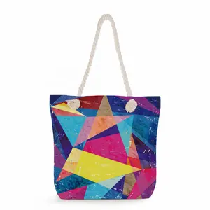 Новый дизайн, оптовая продажа, многоразовые геометрические цветные женские сумки с карманом и молнией
