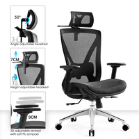 Chaise de bureau ergonomique de luxe en maille intégrale pivotante 3D de haute qualité pour le confort en gros
