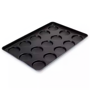 Plateau <span class=keywords><strong>de</strong></span> cuisson à fond arrondi 600 x 400 mm pour pains à <span class=keywords><strong>hamburger</strong></span> / pains à <span class=keywords><strong>hamburger</strong></span> - Product Image 2