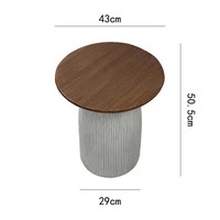 Table basse minimaliste en pierre à hauteur réglable pour petit salon, balcon ou utilisation en extérieur