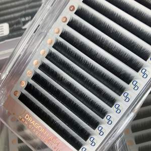 Venta al por mayor de pestañas individuales Corea PBT inferior oscuro mate negro Cachemira calidad suave volumen inferior extensiones de pestañas Easy Fan J Curl - Product Image 4