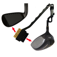 Brosse de nettoyage pour clubs de golf Caiton double face avec logo personnalisé en usine, accessoires de golf
