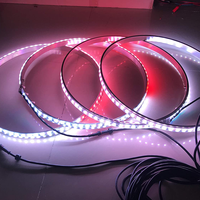 Kit Lampu LED Ring Roda 17 Inci dengan RGB untuk Kontrol, Tahan Air IP68, 12-24V DC, Penerangan LED Ganda