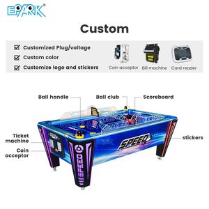 Table de hockey aérien en métal à pièces pour parc d'attractions, machine de jeu d'arcade pour adultes, 2 joueurs - Product Image 4