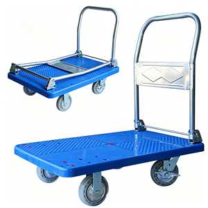 Folding Hand Truck 330 Lb Capacity Aluminum Frame 4 Wheel Design Collapsible Heavy Duty Hand Cart With Wheels Value Pack - Product Image 1