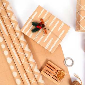 Nuevo rollo de papel Kraft de 43*300 cm, embalaje de papel para envolver regalos - Product Image 1