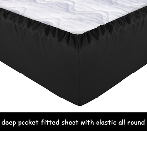 Couvre-lit Ultra Doux de Haute Qualité 100% Microfibre Polyester Microfibre <span class=keywords><strong>Drap</strong></span> <span class=keywords><strong>Housse</strong></span> Tissé <span class=keywords><strong>40</strong></span> Adultes Solide Grade a Teint Uni - Product Image 5