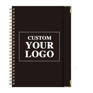 Xdh646 Customizable Logo Spiral Printing <b>A5</b> Diary Promotion Gift Custom Leather Cover Journal Coil Notebook - Product Image 1
