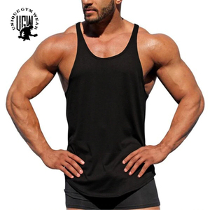 Camiseta sin mangas para hombre, estilo musculoso, para culturismo, deporte, gimnasio, entrenamiento, transpirable, de secado rápido, ecológica, de algodón, talla grande, color liso. - Product Image 5