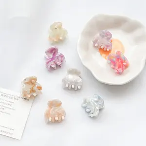 Girls Mini Cute Hairpins Colorful Acetate Cellulose Decorative Hair Clips Kpop Merchandise Accessories