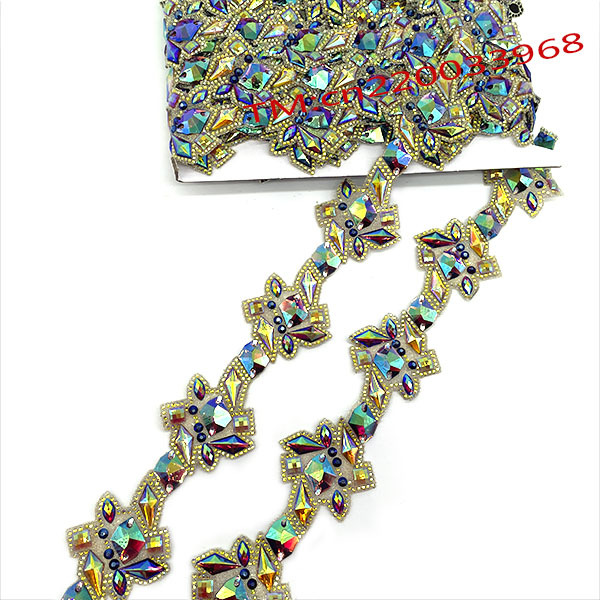 Factory Wholesale Fabric Flower Trim Embroidered