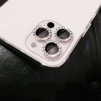 Protection d'objectif en verre trempé diamant pour iPhone 15 14 12 Pro Max Protection d'objectif d'appareil photo arrière en verre 3D Grade AAA