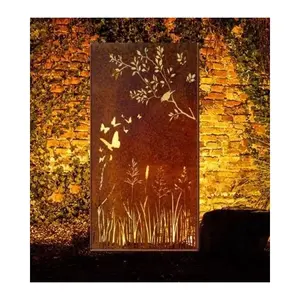 Decoratieve Tuin Metalen Hek Panelen Laser Cut Corten Staal Scherm