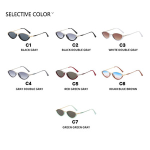 <b>Small</b> Frame Metal Cat's Eye Sunglasses UV400 Protection Unisex European American Style Fashion Sunglasses - Product Image 4