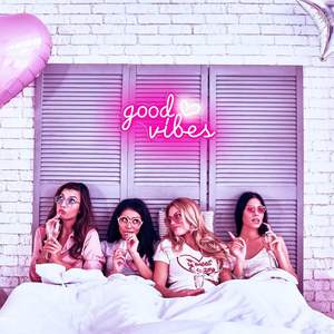 Enseigne néon LED « Good Vibes » en forme de cœur rose, alimentée par USB, pour décoration murale, chambre et salle de jeux - Product Image 5