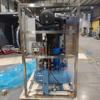 Machine à glaçons en tubes pleins de 1 à 2 tonnes pour boissons fraîches, magasins de boissons et restauration commerciale