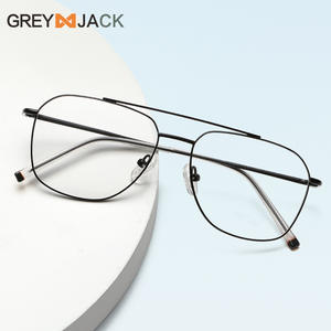 Greyjack กรอบแว่นตาโลหะสี่เหลี่ยมผืนผ้าเต็มกรอบ Me2001น้ำหนักเบาใช้ได้ทั้งชายและหญิง - Product Image 2
