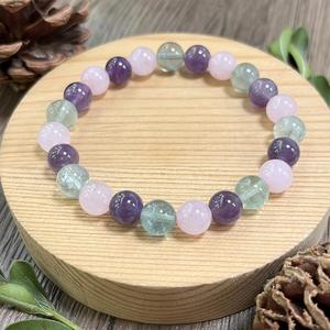 Pulsera de Piedra Natural con Cuentas de Vidrio Coloridas para el Chakra de la Garganta, Condiciones de Pago Flexibles para Mayoristas, Soporte para Lotes Mixtos - Product Image 1