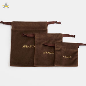 Bolsa de Embalaje de Regalo de Joyería de Terciopelo con Cordón, Reciclable, de Lujo, con Logotipo Personalizado Auralux - Product Image 3