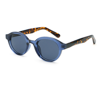 Lunettes de soleil rondes vintage rétro pour femme, monture PC CP, protection UV400, tendance et populaires