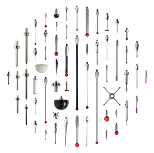 Sonda de toque CNC de bola de rubí personalizada, punta de <span class=keywords><strong>acero</strong></span> de tungsteno de 0.3, 0.5, 1.0, 2.0, 3 mm de diámetro, 10, 20, 30, 50 mm de longitud, para CMM y CNC - Product Image 2