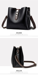 Fashion New Designer Crossbody Bags High Quality PU Leather Shoulder Messenger Bucket Bags Casual Totes Luxury Women <b>Handbags</b> - Product Image 3