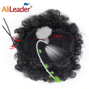 <span class=keywords><strong>Chignon</strong></span> Afro court synthétique bouclé pour femme Alileader <span class=keywords><strong>avec</strong></span> cordon <span class=keywords><strong>de</strong></span> serrage et élastique - Product Image 6