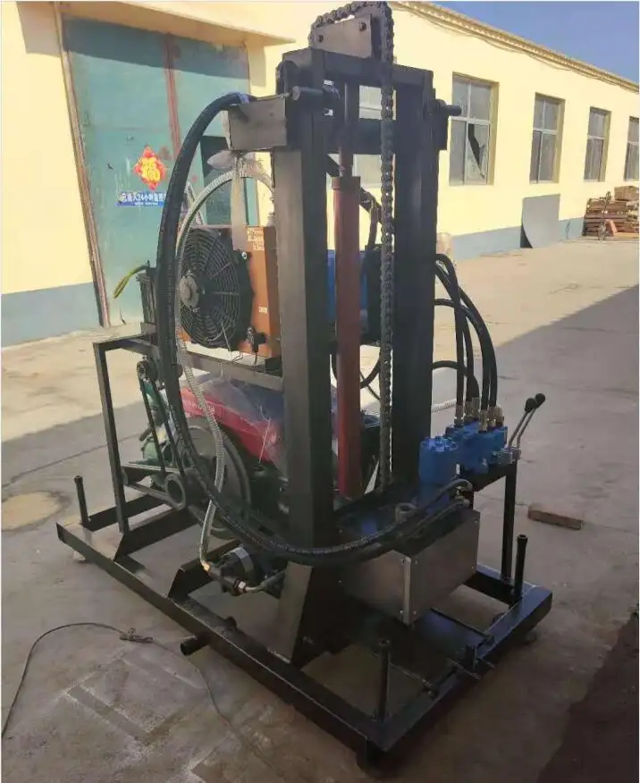 100m 150m deep factory price portable diesel hydraulic water well drilling rig and machine