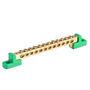Bloc de jonction en laiton pour ligne neutre de <span class=keywords><strong>mise</strong></span> <span class=keywords><strong>à</strong></span> <span class=keywords><strong>la</strong></span> <span class=keywords><strong>terre</strong></span> <span class=keywords><strong>à</strong></span> 4/6/8/10/12/14/16/18 voies pour armoire de distribution d'énergie/système de panneaux solaires - Product Image 1