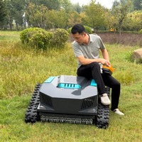 Livraison Gratuite Nouveau Système de Levage Automatique Tondeuse à Gazon à Chenilles Télécommandée Hauteur de Coupe 180mm Réglable Coupe-Herbe