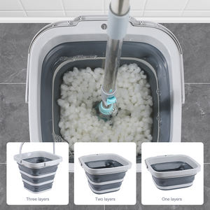 Портативное складное ведро из силикона и пластика, 10 л, квадратное, для уборки дома, 20 литров, компактное, для мытья полов - Product Image 4