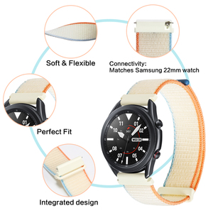 Bracelet de montre en nylon souple réglable de 20 mm 22 mm pour Samsung Galaxy Watch4 Classic <span class=keywords><strong>Watch5</strong></span> <span class=keywords><strong>Pro</strong></span> Sport, bracelet de montre intelligente en tissu - Product Image 2