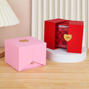 Coffret Cadeau Fête des Mères en Gros, Boîte Romantique Saint-Valentin <span class=keywords><strong>Neuf</strong></span> Roses, Boîte à Bijoux Bague et Collier - Product Image 5