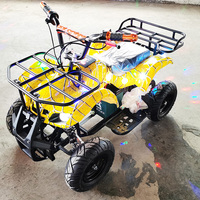 2025Commercial Mini ATV électrique petit Double tout-terrain Quad vélo carré location quatre roues enfants autos tamponneuses pour les entreprises