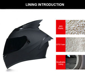 カスタマイズされたロゴヘルメット工場メーカーフルフェイスオートバイヘルメット - Product Image 2