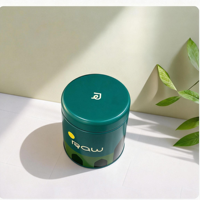 Boîte ronde en fer blanc de qualité alimentaire, personnalisée OEM, pour matcha, avec couvercle couronne en fer blanc, finition brillante et mate, impression offset