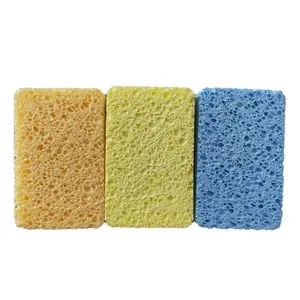 Magic Dish Kitchen Cleaning Scrubber Square Pop up Sponge Washing Sponge Cellulose Sponge Sisal esponja de celulosa