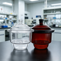 Égouttoir en verre JVLAB transparent ambré pour laboratoire, sécheur sous vide en verre sodocalcique 150-450 mm
